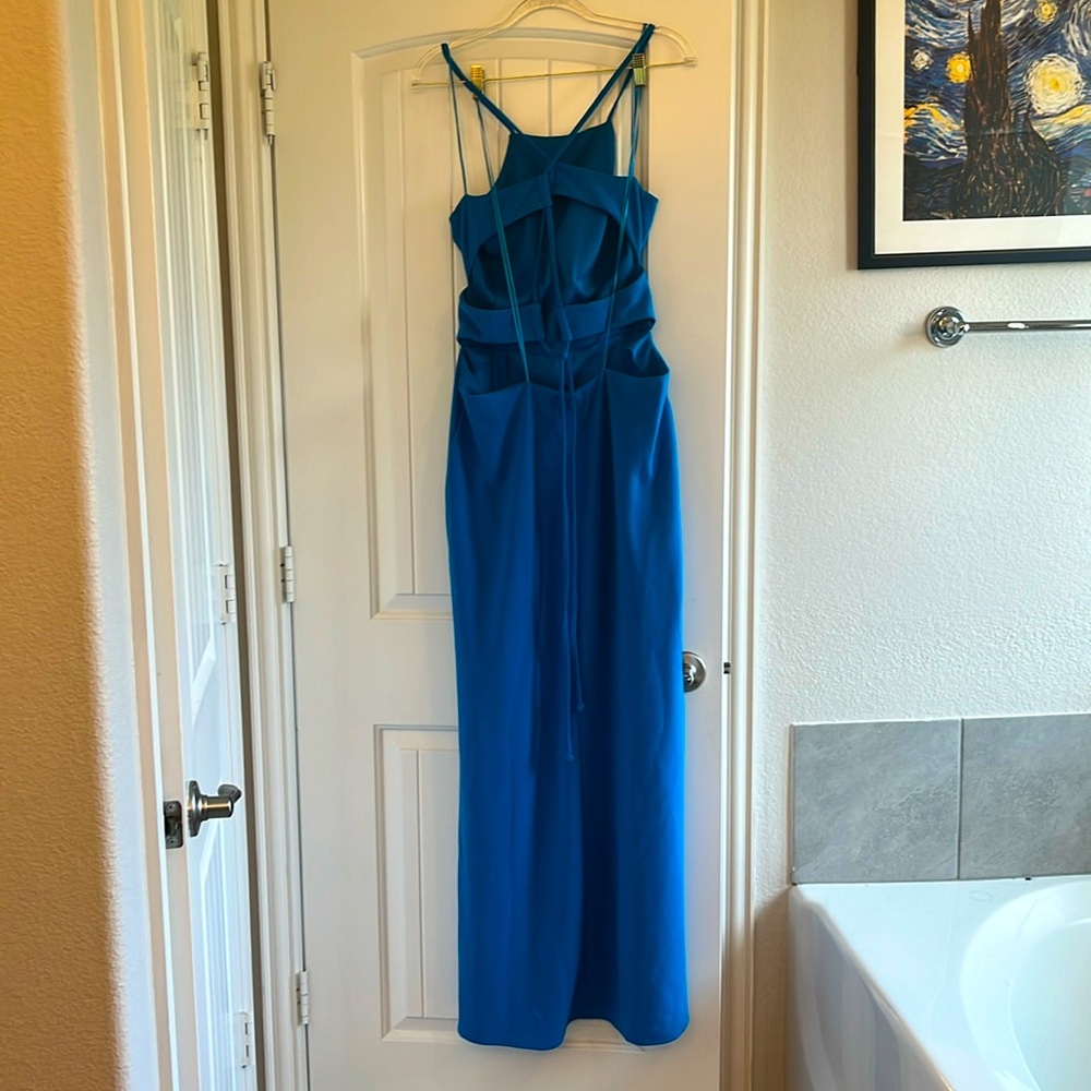 Morgan and Co light blue Maxi dress size 15